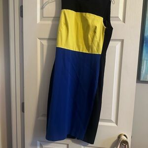 Calvin Klein Black Dress with Gold Zipper